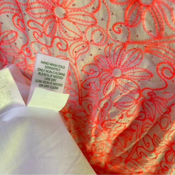 Lilly Pulitzer ~ new ~ Ellen Flounce Dress in Cantaloupe Lasercut Dot in size 4 - Picture 5 of 14